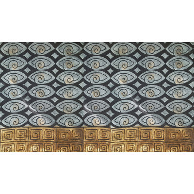 Greek Meander Velvet Rectangular Pillow Cover