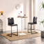 Ensemble de 2 chaises noires en polyuréthane