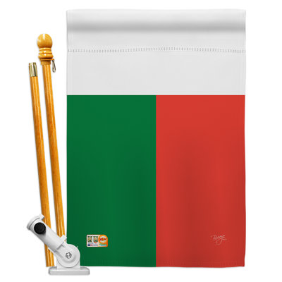 Double Sided 40'' H x 28'' W Polyester Flag Set