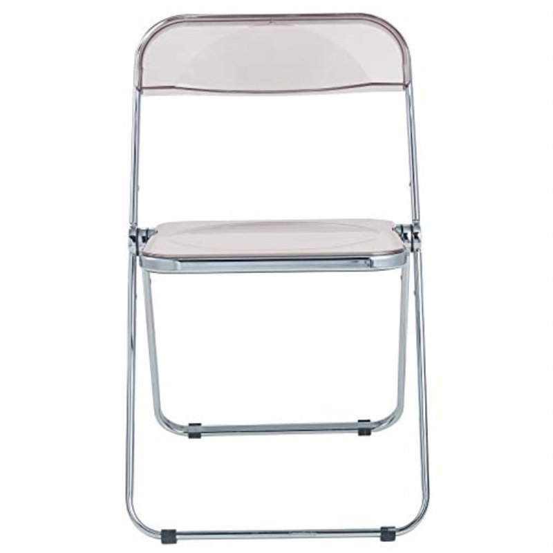 Chaise d'appoint pliante en acrylique Birgitta, Rose
