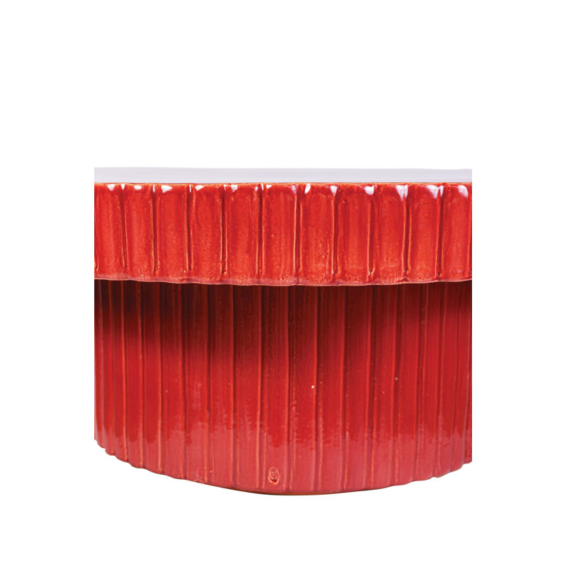 Flue Outdoor Round Coffee Table, Plum Gloss
