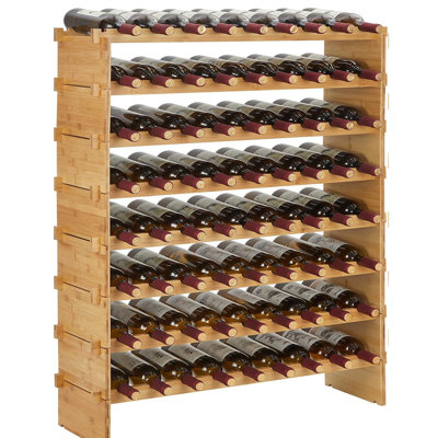 Floor Wine Bottle Rack Brown
