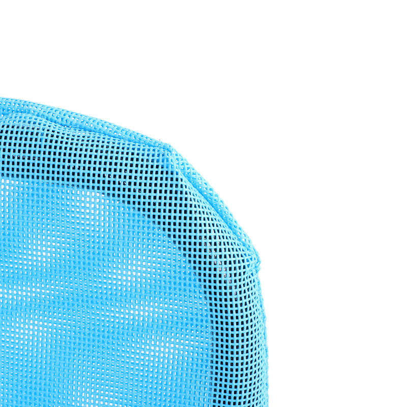 Chaise longue bleue pliable avec dossier inclinable et siège en filet pour piscine