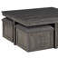 Table basse avec tabourets de rangement-1351271380