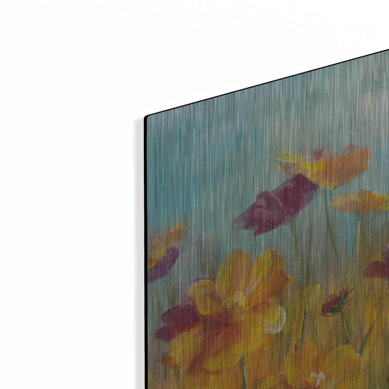 Lark Manor ™ «Cosmos In The Field 2» par Danhui Nai, art mural en métal, H 36 po x l 36 po