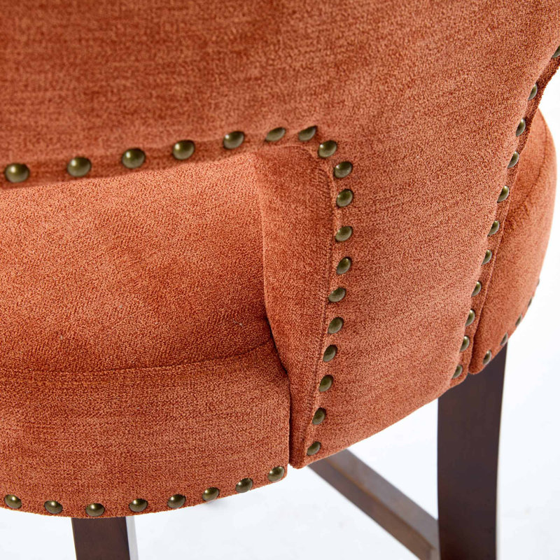 Ensemble de 2 tabourets de bar Mid-Century, Orange