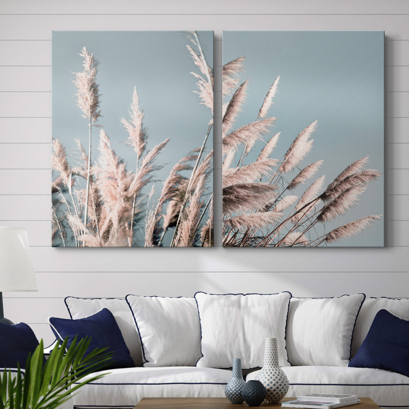 «Pretty Pampas I», reproduction de photo sur papier, H 40 po x l 30 po x P 1 po, Toile tendue, Pas de tapis