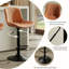 Tabouret réglable contemporain avec sièges pivotants en similicuir, ensemble de 2-510937463