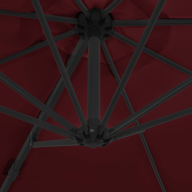 300cm Cantilever Parasol, Bordeaux Red