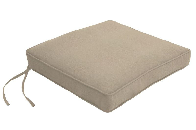 Sunbrella Dining Chair Cushion, 2.5" H x 21" W x 19" D, Canvas Taupe Sunbrella® Canvas