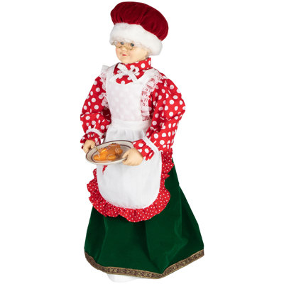Mrs. Claus with Gingerbread Cookie Figure -  Northlight Seasonal, NORTHLIGHT RI99356