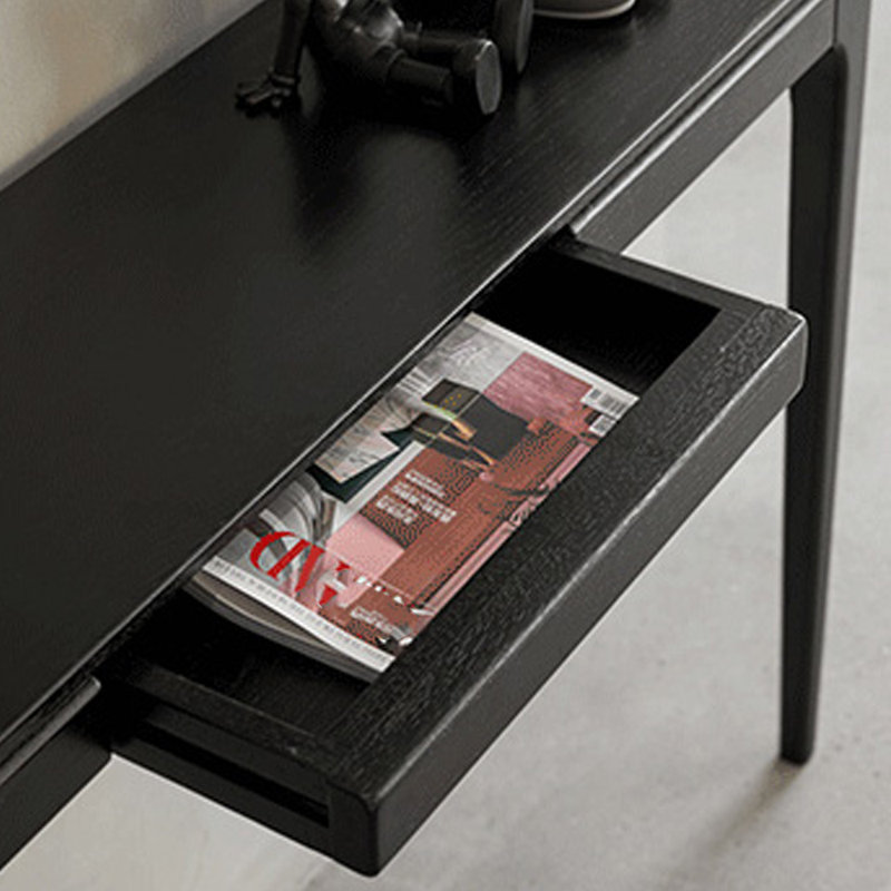 Red Oak Console Table, 33.5" H x 47.2" W x 12.6" D
