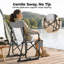  Chaise berçante extérieure pliante pour le camping, chaises de jardin portatives en filet avec dossier en filet confortable, accoudoirs imperméables et structure robuste-227314541