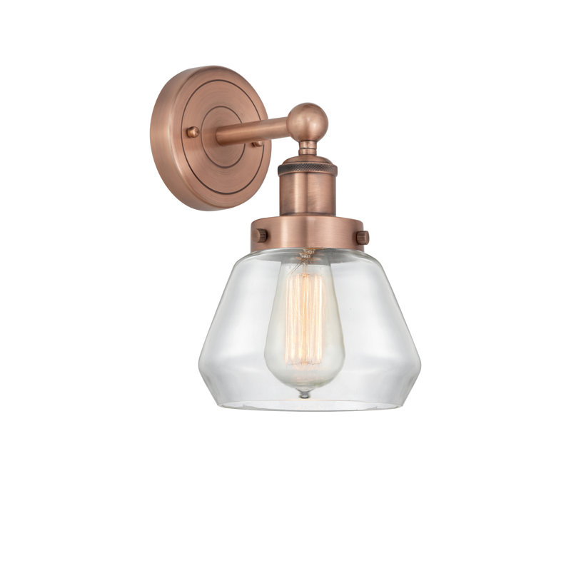 Carrboro Armed Sconce, Clear, Antique Copper