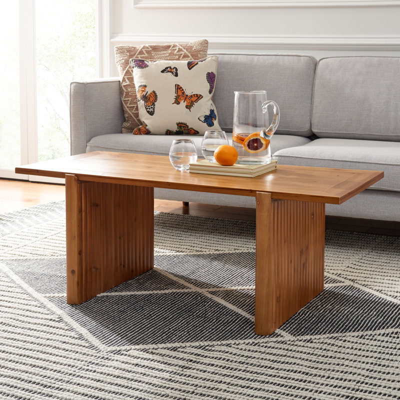 Solid Wood Single Coffee Table, Brown