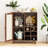 Sideboard Cabinet, 34 Inch, - Paneled, 1 Enclosed 2 Open Shelves, 6 Wine , Spacious Inch Bar Storage, Space, Tabletop-1104766720