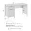 Bureau 54 po avec rangement, design cannelé, bois moderne, bouleau naturel-124870502