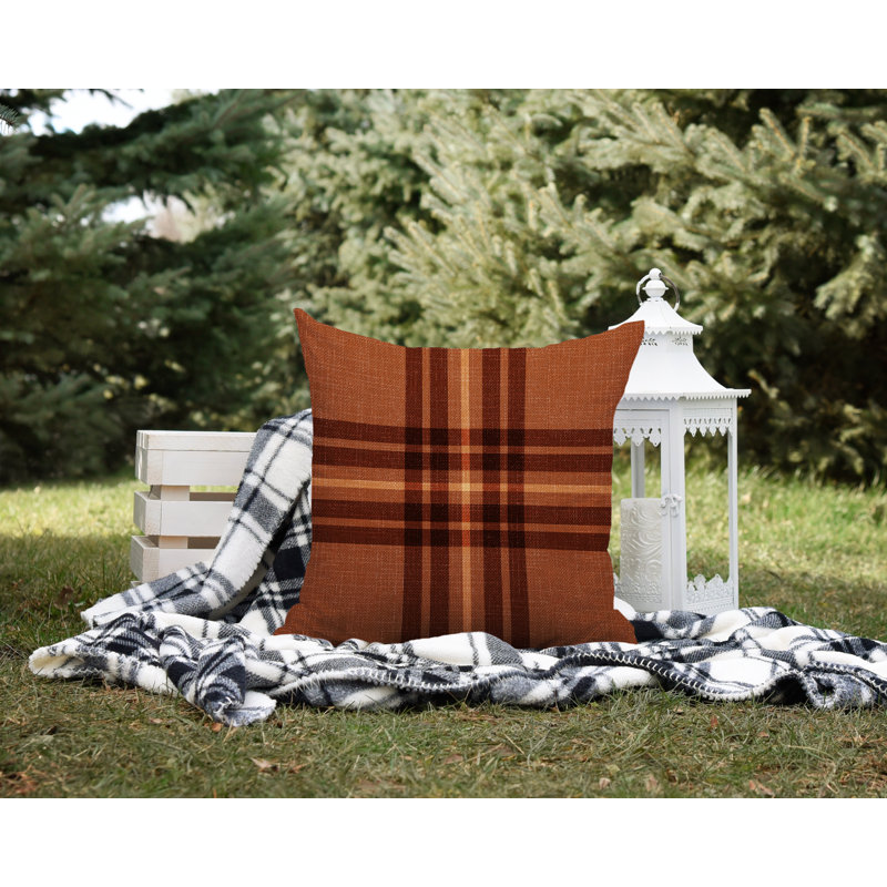Coussin intérieur / extérieur Brady, L 17 po x H 17 po, Orange brûlé