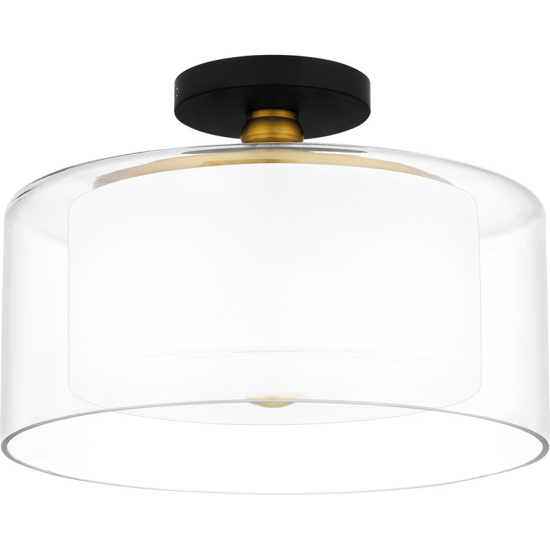 Plafonnier semi-encastré 2 lumières