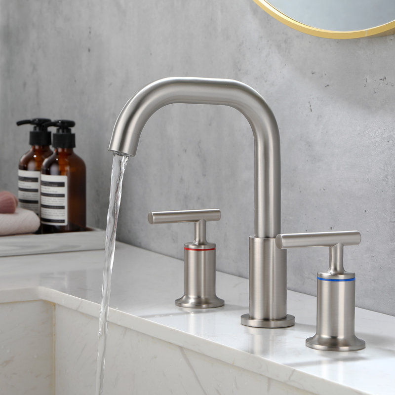 Robinet de salle de bain en laiton, Nickel brossé
