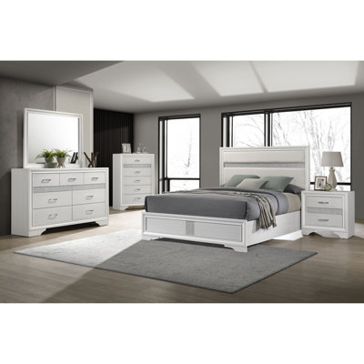 Ensemble de chambre avec très grand lit 5 pièces Annie White