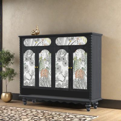 Vintage Art Large Capacity Shoe Storage Cabinet