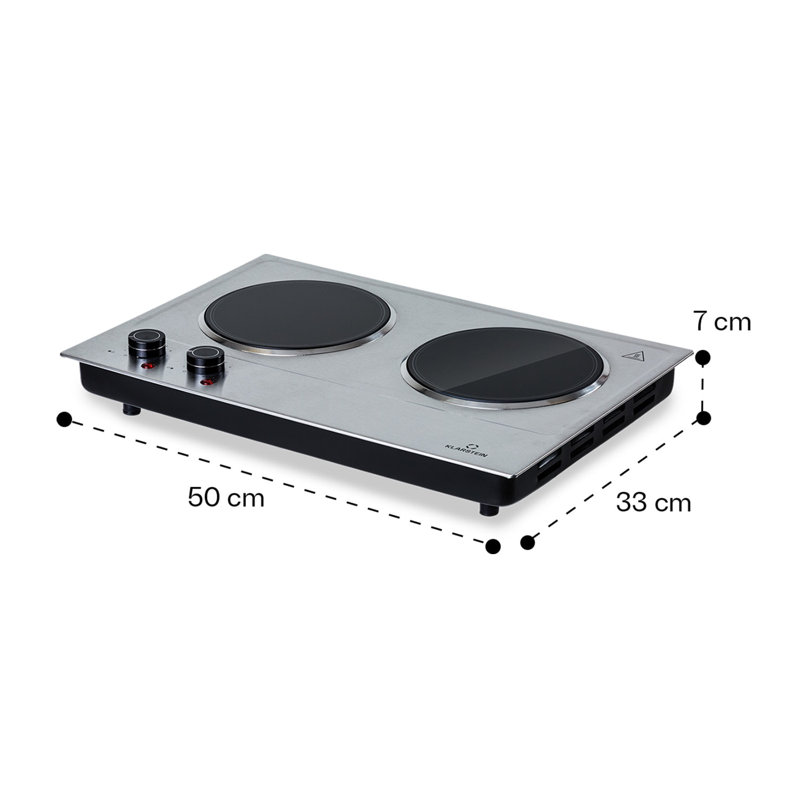 Klarstein Hot Plate, Matt Brushed Nickel
