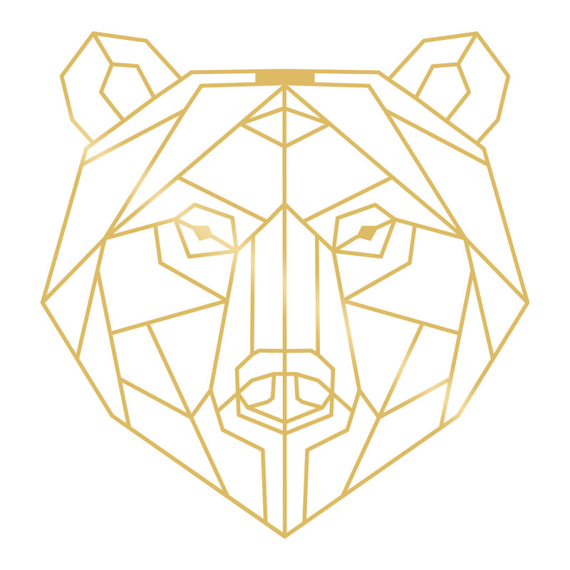 Animals Wall Decor on Metal, Gold
