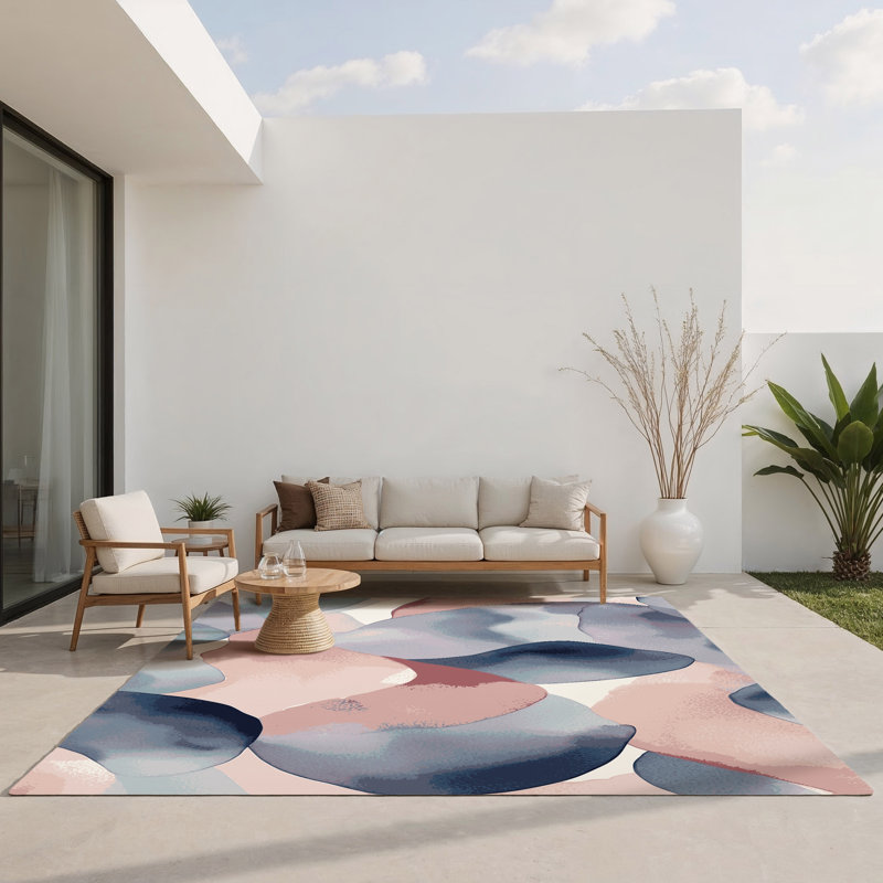 Tapis intérieur et extérieur Dream Lagoon, Rectangle 1 pi 6 po x 2 pi 6 po