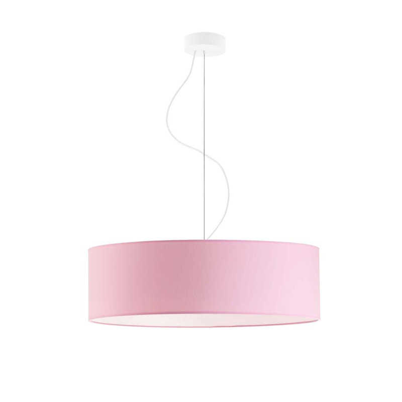 Aubryella 4 - Light Drum Pendant, White, Light Pink