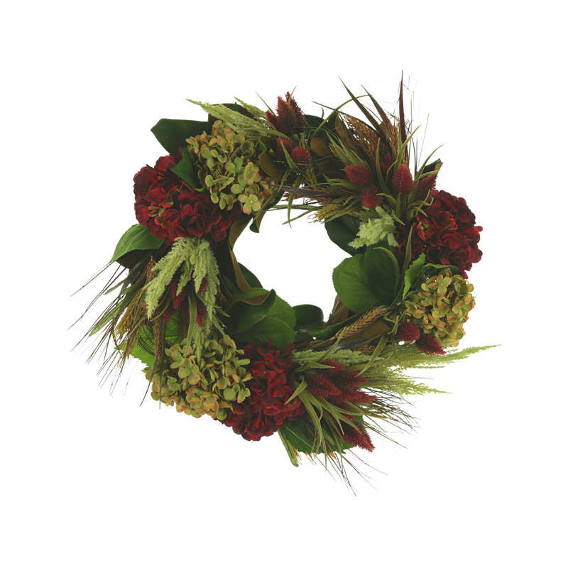 Faux Hydrangea Wood 26'' Wreath