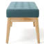 Structure en bois de bouleau stable de style moderne bleu sarcelle avec revêtement et mélange Mid-Century