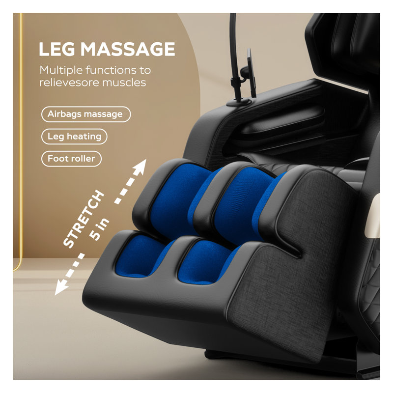 Fauteuil inclinable de massage 2024 Zero Gravity avec pression d'air corporelle complète, chauffage et Bluetooth
