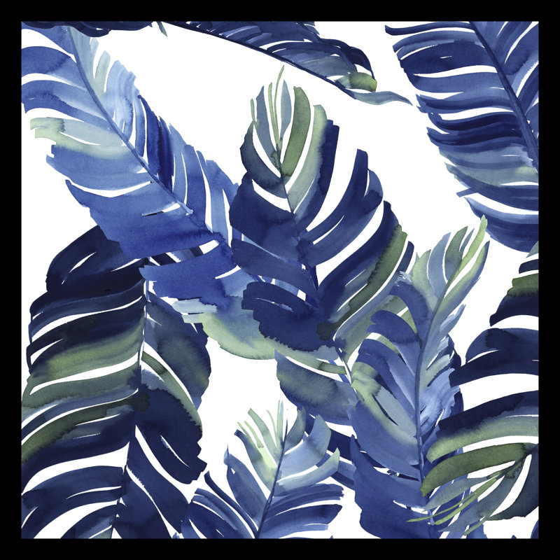 Palmiers Windowpane-reproduction d’art sur toile encadrée, H 26 po x l 26 po x P 2 po