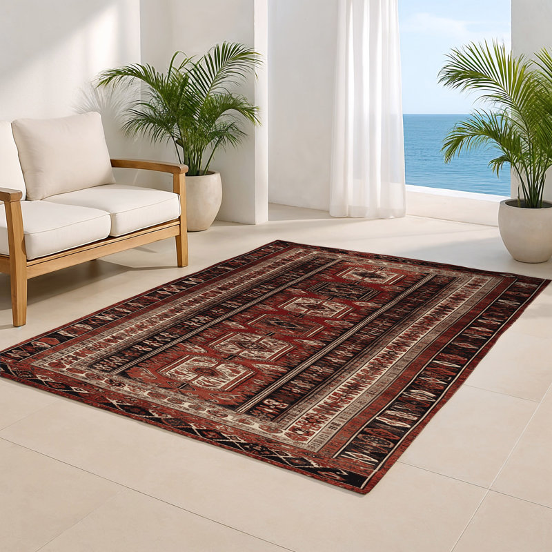 Tapis turc intérieur et extérieur brun, Rectangle 5 pi x 7 pi