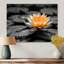Étang de lotus tropical gris beige photo III - décoration murale lotus-1273060692-1273060695