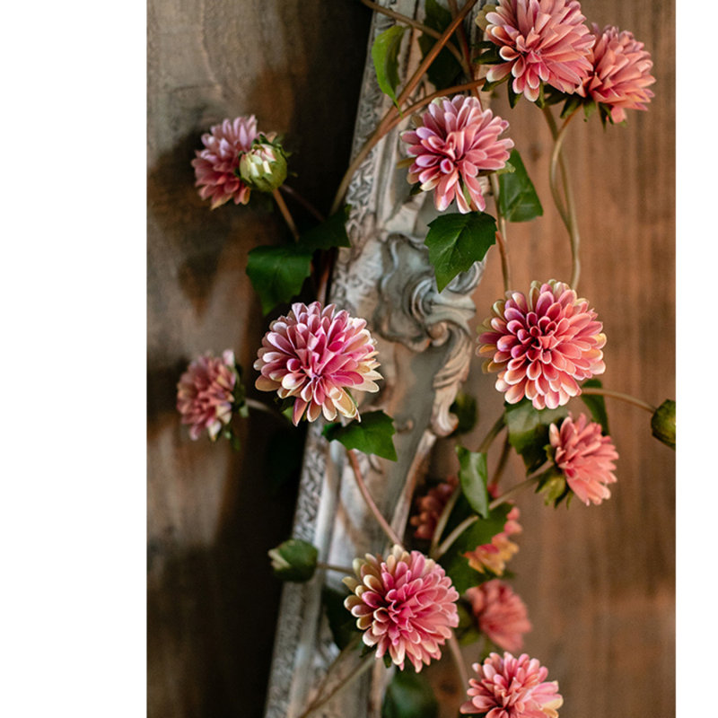 Tige de chrysanthème artificielle, Rose