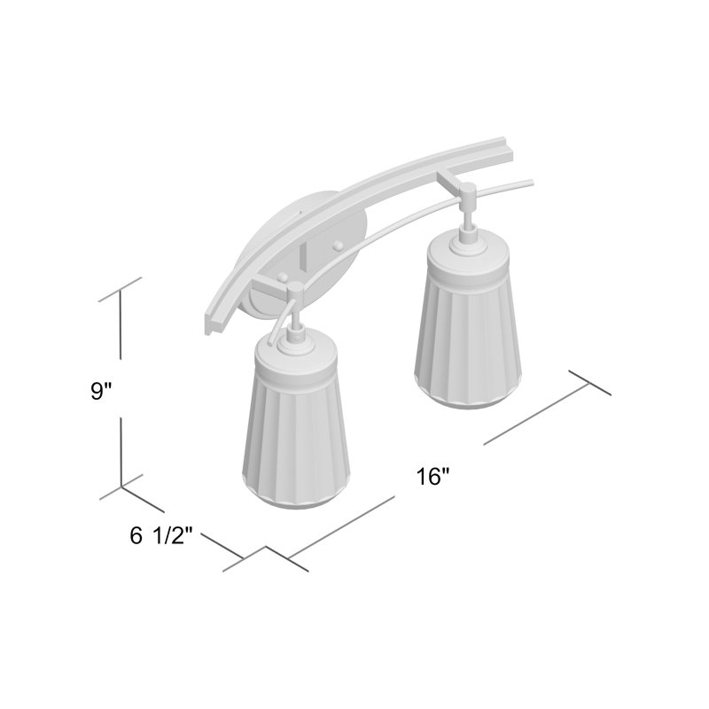 Éclairage pour meuble-lavabo 2 lumières Hawkinson