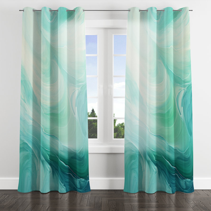 Anaely - Nautical Velvet Grommet Curtain - Room Darkening - 1 panel, 52" W x 120" L, Silver Grommets