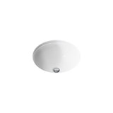16-1/4 In. Round Undermount Bathroom Sink, No Overflow