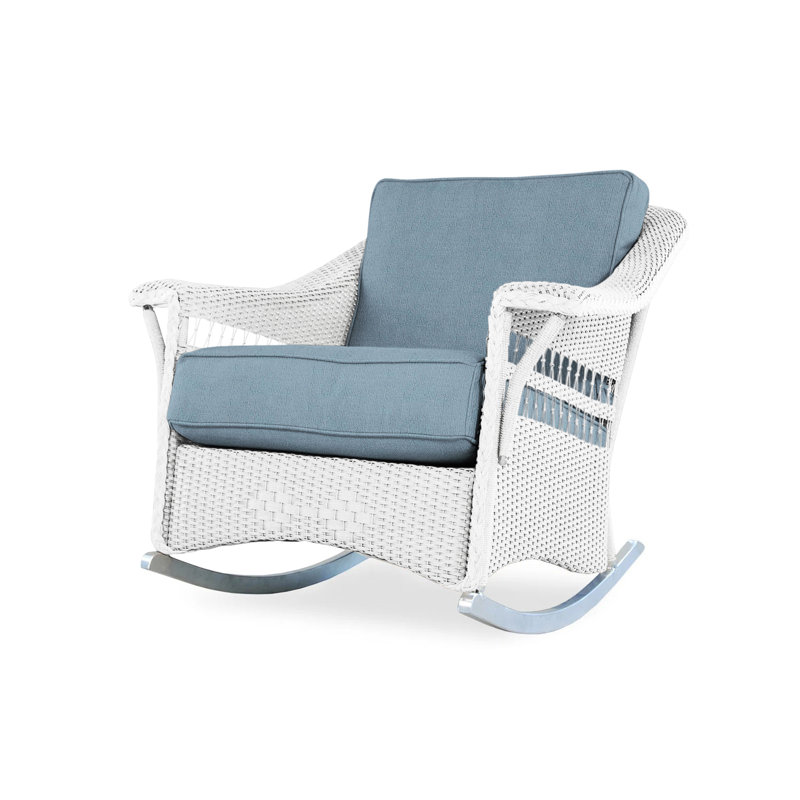 Nantucket Outdoor Rocker Chair, White, Demo Oatmeal