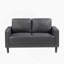 Chaise longue moderne en similicuir gris foncé-1248744327