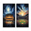 «Stadium In Spotlight Pointillism», ensemble de 2 décorations murales-1501320929-1501320733