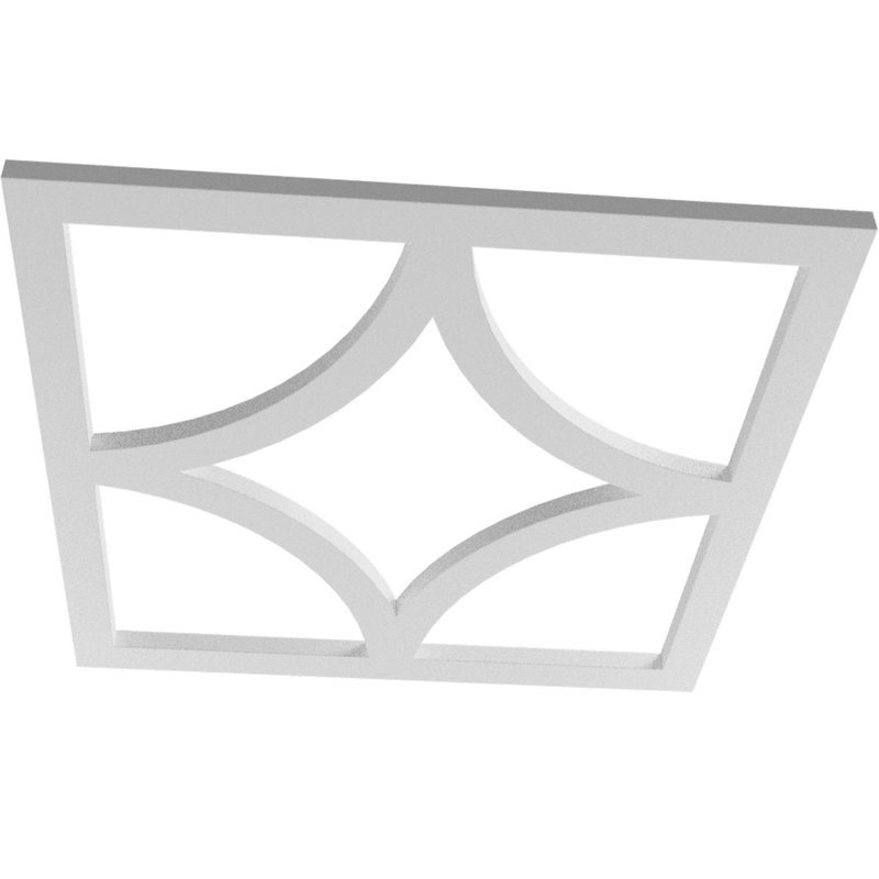Médaillon de plafond en PVC de qualité architecturale Statesman, H 20 po x l 20 po x P 0,5 po, Inachevé