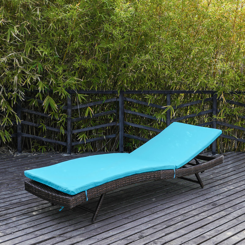 Chaise longue en osier Dzamhur, Bleu