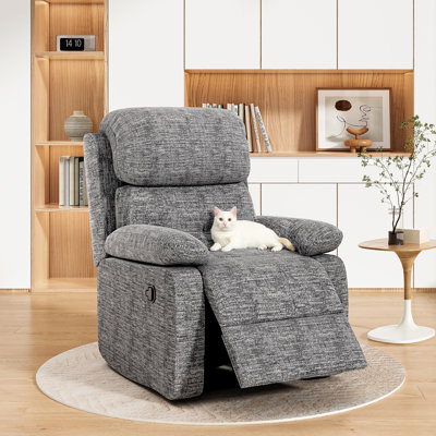 3-Position Padded Seat Upholstered Recliner with Adjustable Legrest and Backrest