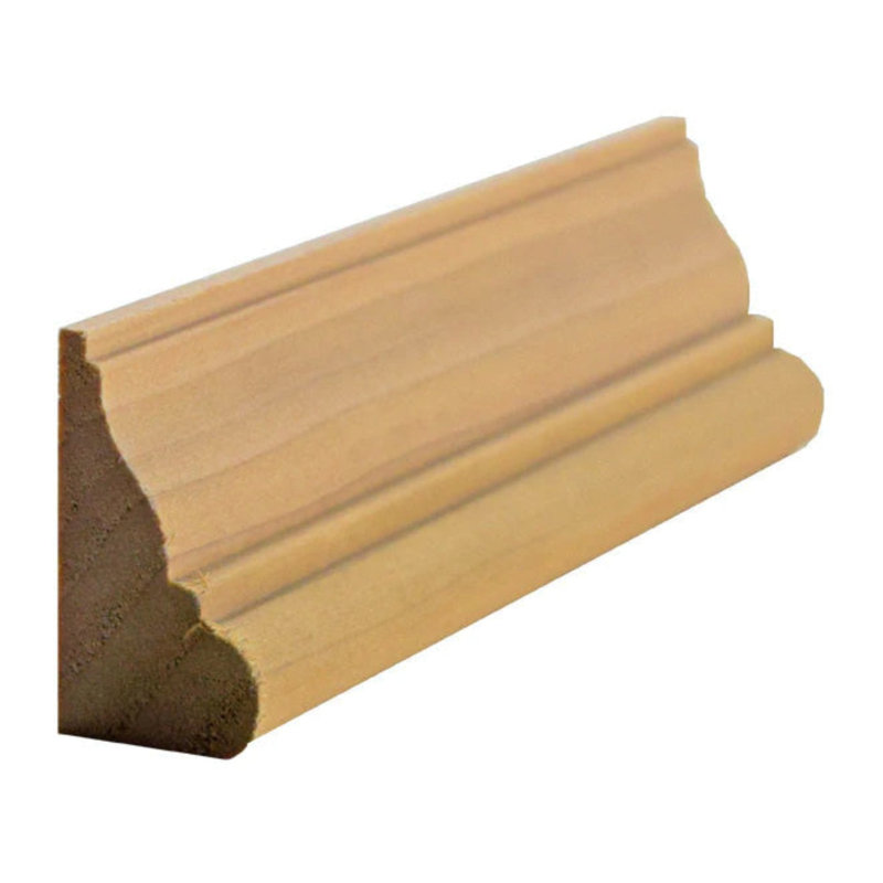 Moulure de base EWBC28 Colonial de 1-3 / 8 po de hauteur x 3/4 po. Sans finition, Peuplier
