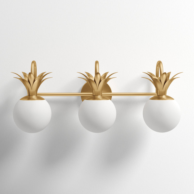 Gazala 3 Light Frosted Dimmable Vanity Light