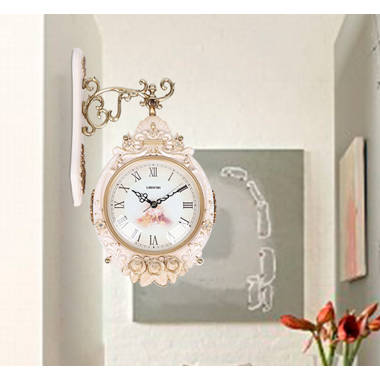 Amazon.com: Wall Clock Wall Mounted Clock Double Sided Wall Clock Indoor  Ddcor Garden Wall Clock for Home Decor Wall Clocks : Home & Kitchen