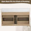 Armoire de salle de bain murale avec meuble-lavabo flottant en chêne naturel